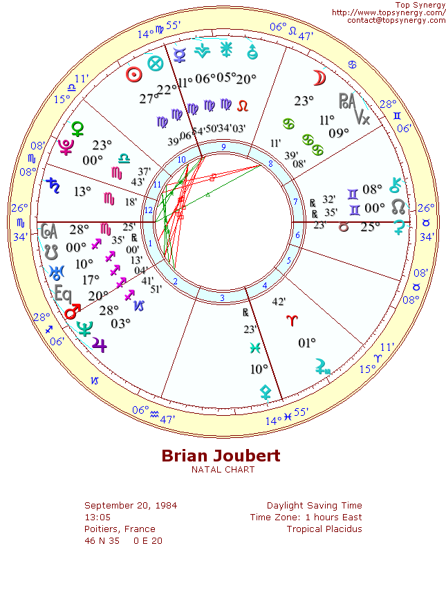 Brian Joubert natal wheel chart