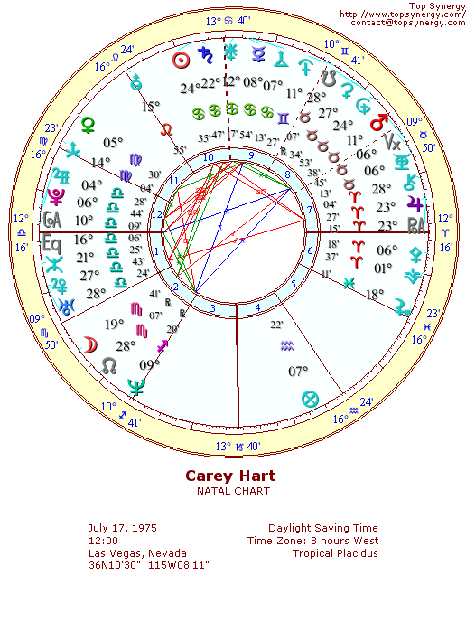 Carey Hart natal wheel chart