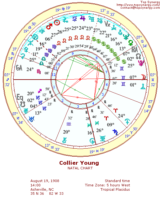 Collier Young natal wheel chart