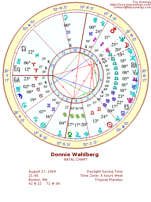 Donnie Wahlberg natal wheel chart