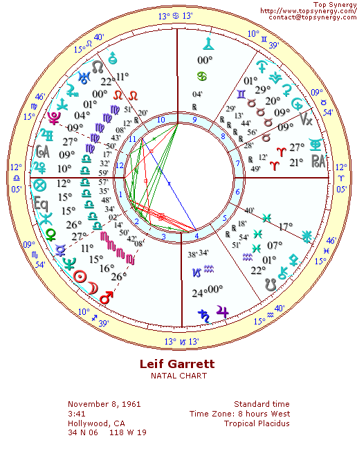 Leif Garrett natal wheel chart