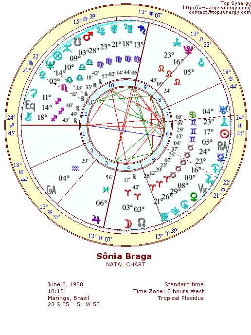 Snia Braga natal wheel chart