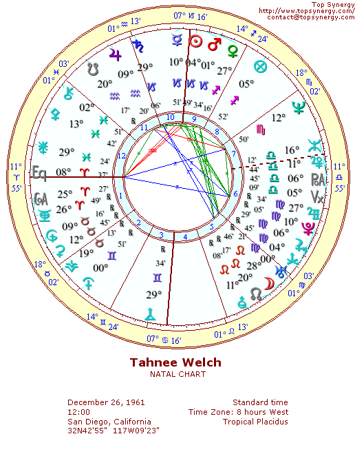 Tahnee Welch natal wheel chart